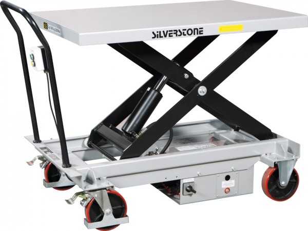 Silverstone Table élévatrice à ciseaux électrique - 1000 kg de capacité de charge, 1220 mm de course